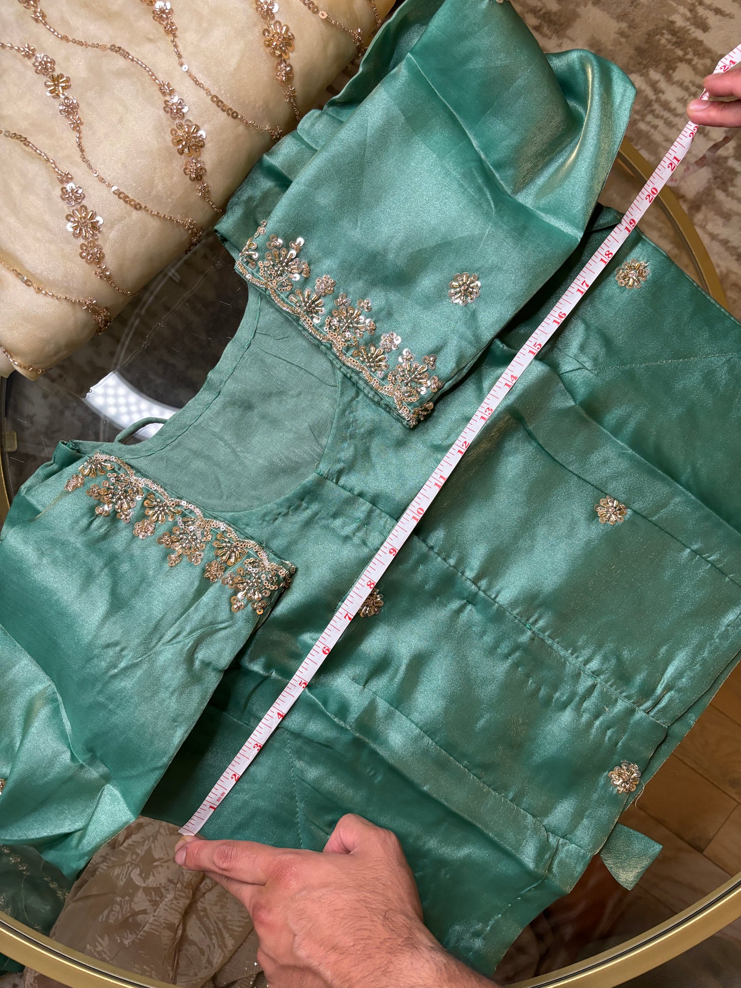 Green Party Wear Saree