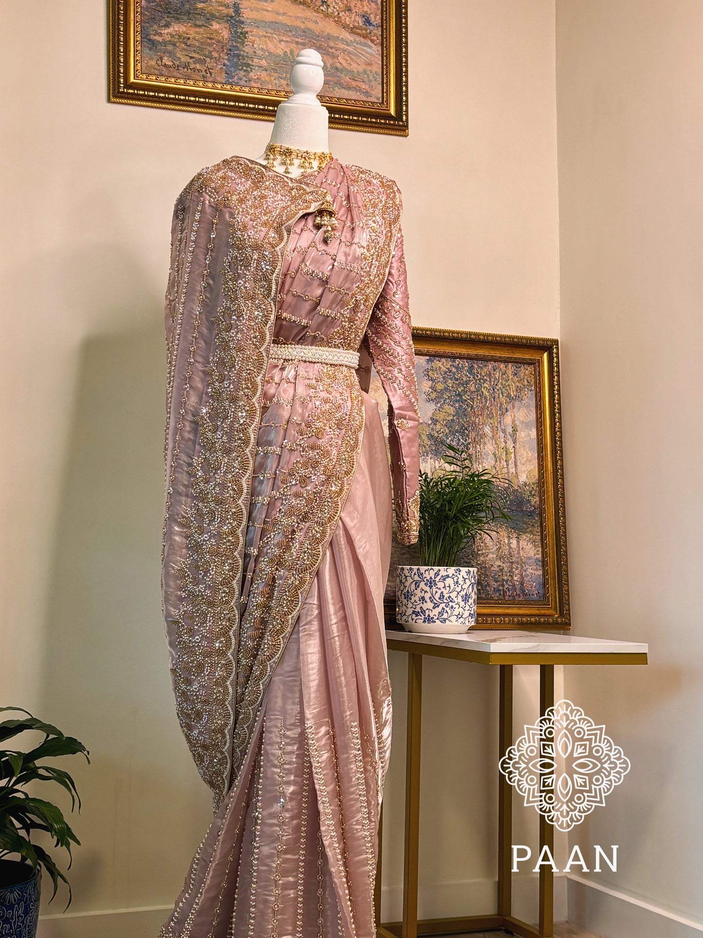Pink Semi-Bridal Saree