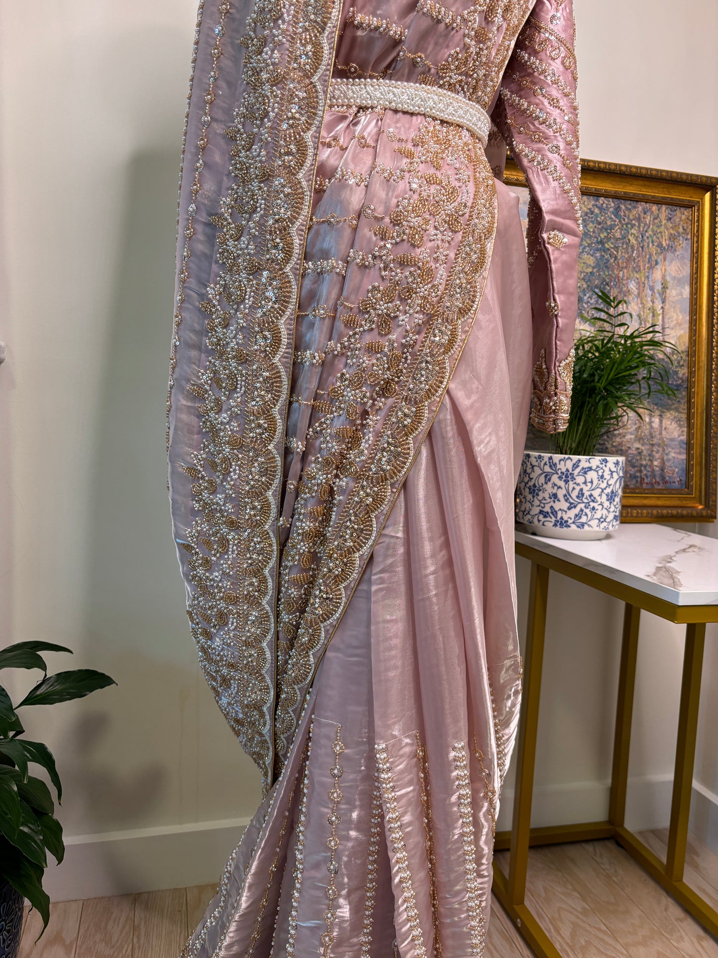 Pink Semi-Bridal Saree