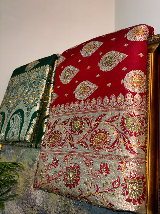 Bridal Dark Red Katan