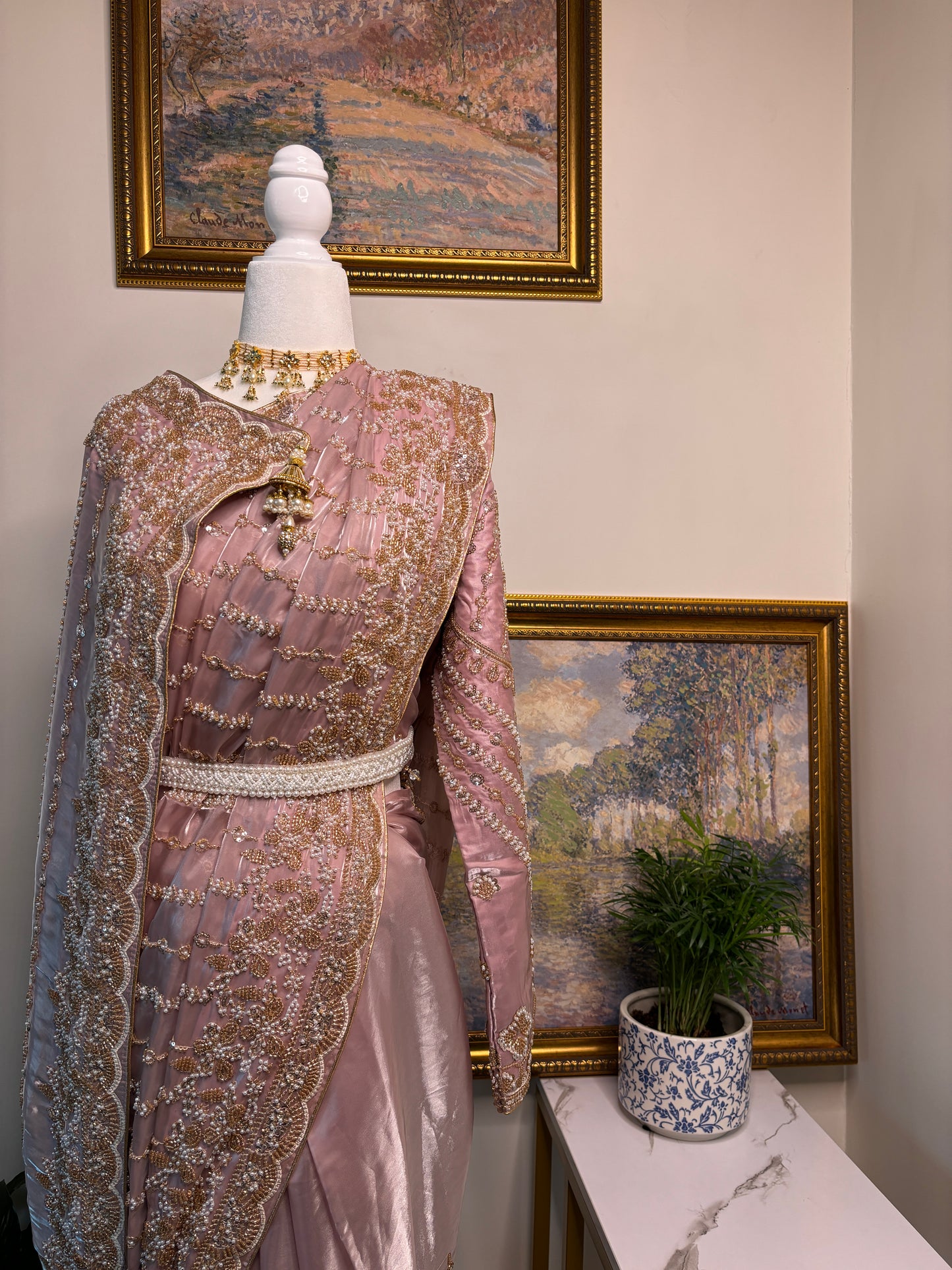 Pink Semi-Bridal Saree