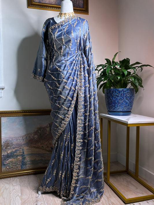 Blue Party Wear Saree